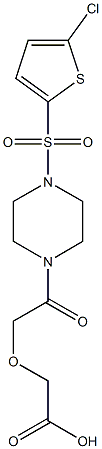 2-(2-(4-((5-chlorothiophen-2-yl)sulfonyl)piperazin-1-yl)-2-oxoethoxy)acetic acid Structure