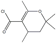 2H-Pyran-5-carbonyl chloride, 3,4-dihydro-2,2,4,6-tetramethyl- (6CI) Structure