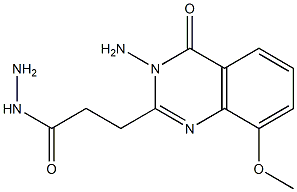 2-퀴나졸린프로피온산,3-아미노-3,4-디히드로-8-메톡시-4-옥소-,히드라지드(6CI) 구조식 이미지