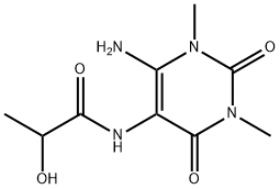Lactamide,  N-(6-amino-1,2,3,4-tetrahydro-1,3-dimethyl-2,4-dioxo-5-pyrimidinyl)-  (6CI) 구조식 이미지
