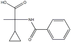 시클로프로판아세트산,-alpha–benzamido–alpha–methyl-(6CI) 구조식 이미지