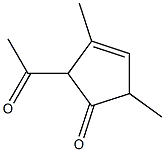 3-Cyclopenten-1-one, 2-acetyl-3,5-dimethyl- (6CI) 구조식 이미지