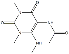 우라실,5-아세트아미도-1,3-디메틸-6-메틸아미노-(6CI) 구조식 이미지