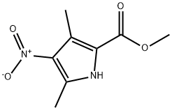 Pyrrole-2-carboxylic acid, 3,5-dimethyl-4-nitro-, methyl ester (6CI) Structure