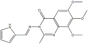 4(3H)-Quinazolinone,  6,7,8-trimethoxy-2-methyl-3-(pyrrol-2-ylmethyleneamino)-  (6CI) Structure