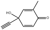 2,5-Cyclohexadien-1-one, 4-ethynyl-4-hydroxy-2-methyl- (6CI) Structure