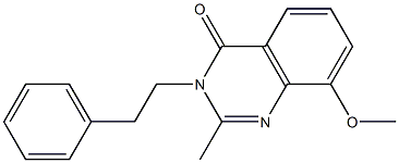 4(3H)-Quinazolinone,  8-methoxy-2-methyl-3-phenethyl-  (6CI) 구조식 이미지