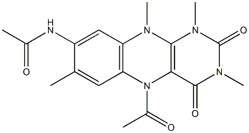 Alloxazine,  8-acetamido-5-acetyl-5,10-dihydro-1,3,7,10-tetramethyl-  (6CI) Structure