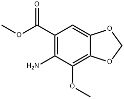 Anthranilic acid, 3-methoxy-4,5-methylenedioxy-, methyl ester (6CI) Structure
