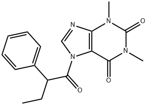 Theophylline,  7-(2-phenylbutyryl)-  (6CI) Structure