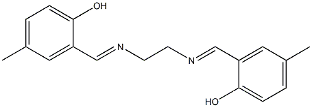 Phenol,2,2'-[1,2-ethanediylbis(nitrilomethylidyne)]bis[4-methyl- (9CI) Structure