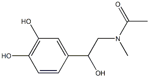 Adrenaline, N-acetyl- (5CI) Structure