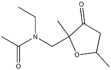 Acetamide, N-ethyl-N-(tetrahydro-2,5-dimethyl-3-oxofurfuryl)- (5CI) Structure