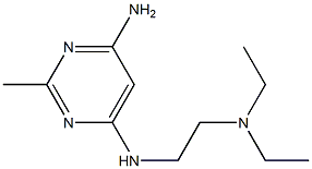 Pyrimidine, 4-amino-6-(2-diethylaminoethylamino)-2-methyl- (4CI) Structure