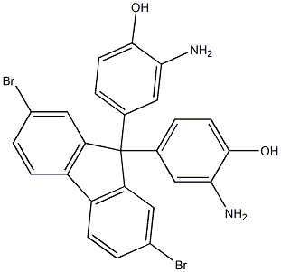 Phenol, 4,4'-(2,7-dibromo-9H-fluoren-9-ylidene)bis[2-amino- (9CI) Structure