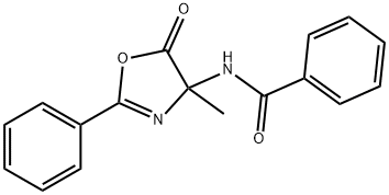 5(4)-Oxazolone,  4-benzamido-4-methyl-2-phenyl-  (3CI) 구조식 이미지