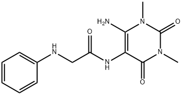 Uracil,  6-amino-5-(2-anilinoacetamido)-1,3-dimethyl-  (5CI) Structure