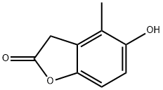 Acetic  acid,  (3,6-dihydroxy-o-tolyl)-,  -gamma--lactone  (5CI) Structure