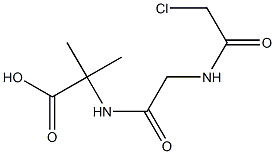 이소부티르산,-alpha–(-alpha–클로로아세트아미도아세트아미도)-(3CI) 구조식 이미지