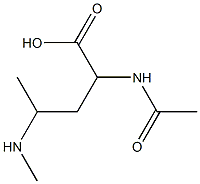 Valeric  acid,  2-acetamido-4-methylamino-  (5CI) Structure