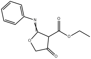 3-푸란카르복실산,테트라히드로-4-케토-2-페닐이미노-,에틸에스테르(1CI) 구조식 이미지