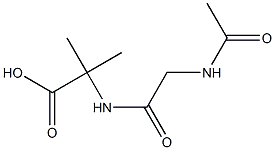 이소부티르산,-alpha–(-alpha–acetamidoacetamido)-(3CI) 구조식 이미지