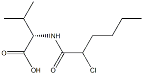 발린,N-(2-클로로헥사노일)-,DL-(6CI) 구조식 이미지
