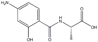 Alanine,  N-(4-aminosalicyloyl)-,  DL-  (5CI) Structure