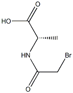 알라닌,N-브로모아세틸-,DL-(5CI) 구조식 이미지