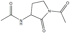 2-Pyrrolidinone,  3-acetamido-1-acetyl-,  DL-  (5CI) Structure