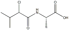 알라닌,N-(2-클로로-3-메틸부티릴)-(6CI) 구조식 이미지