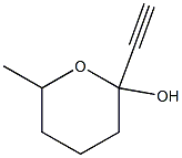 Pyran-2-ol, 2-ethynyltetrahydro-6-methyl- (6CI) Structure