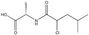 알라닌,N-(2-클로로-4-메틸발레릴)-(6CI) 구조식 이미지