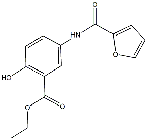 ethyl 5-(2-furoylamino)-2-hydroxybenzoate Structure
