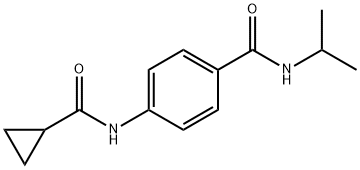 4-[(cyclopropylcarbonyl)amino]-N-isopropylbenzamide 구조식 이미지