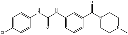 N-(4-chlorophenyl)-N'-{3-[(4-methyl-1-piperazinyl)carbonyl]phenyl}urea 구조식 이미지