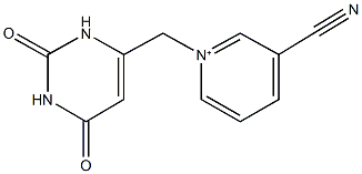 3-cyano-1-[(2,6-dioxo-1,2,3,6-tetrahydro-4-pyrimidinyl)methyl]pyridinium 구조식 이미지