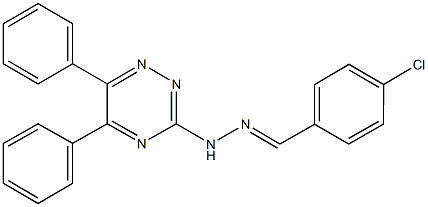 4-chlorobenzaldehyde (5,6-diphenyl-1,2,4-triazin-3-yl)hydrazone Structure