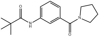 2,2-dimethyl-N-[3-(1-pyrrolidinylcarbonyl)phenyl]propanamide 구조식 이미지