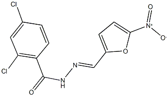 2,4-dichloro-N'-({5-nitro-2-furyl}methylene)benzohydrazide Structure