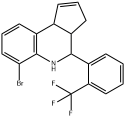 6-bromo-4-[2-(trifluoromethyl)phenyl]-3a,4,5,9b-tetrahydro-3H-cyclopenta[c]quinoline 구조식 이미지