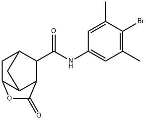 N-(4-bromo-3,5-dimethylphenyl)-5-oxo-4-oxatricyclo[4.2.1.0~3,7~]nonane-9-carboxamide 구조식 이미지