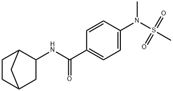 N-bicyclo[2.2.1]hept-2-yl-4-[methyl(methylsulfonyl)amino]benzamide 구조식 이미지