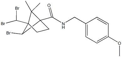 6-bromo-4-(dibromomethyl)-N-(4-methoxybenzyl)-5,5-dimethylbicyclo[2.1.1]hexane-1-carboxamide Structure