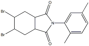 5,6-dibromo-2-(2,5-dimethylphenyl)hexahydro-1H-isoindole-1,3(2H)-dione Structure