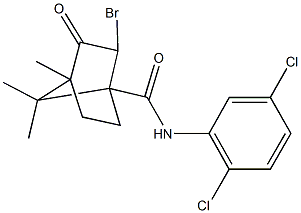 2-bromo-N-(2,5-dichlorophenyl)-4,7,7-trimethyl-3-oxobicyclo[2.2.1]heptane-1-carboxamide Structure