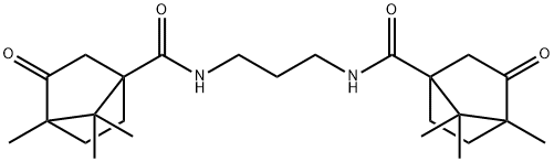 4,7,7-trimethyl-3-oxo-N-(3-{[(4,7,7-trimethyl-3-oxobicyclo[2.2.1]hept-1-yl)carbonyl]amino}propyl)bicyclo[2.2.1]heptane-1-carboxamide Structure