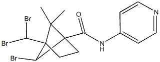 6-bromo-4-(dibromomethyl)-5,5-dimethyl-N-(4-pyridinyl)bicyclo[2.1.1]hexane-1-carboxamide Structure