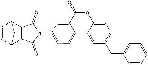 4-benzylphenyl 3-(3,5-dioxo-4-azatricyclo[5.2.1.0~2,6~]dec-8-en-4-yl)benzoate 구조식 이미지