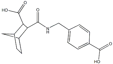 3-{[(4-carboxybenzyl)amino]carbonyl}bicyclo[2.2.1]heptane-2-carboxylic acid 구조식 이미지
